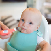 Dr Brown's - Soft Grip Spoon & Fork Set, Coral Mother & Baby