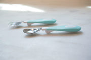 Dr Brown's - Soft Grip Spoon & Fork Set, Teal Mother & Baby