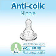 Dr Brown's - Y - Cut Silicone Narrow Nipple, 2 - Pack Mother & Baby