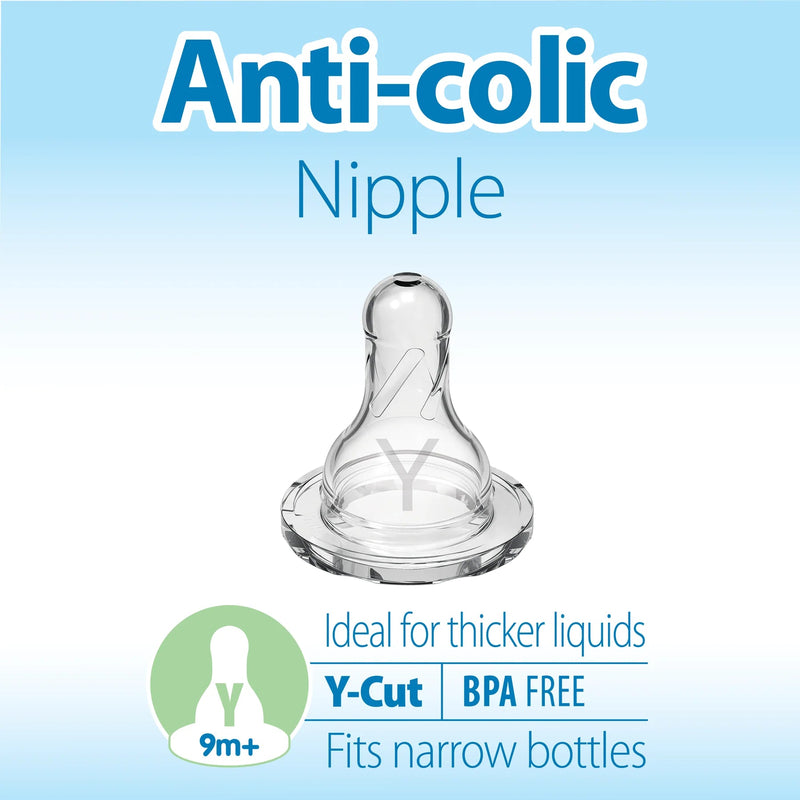 Dr Brown's - Y - Cut Silicone Narrow Nipple, 2 - Pack Mother & Baby