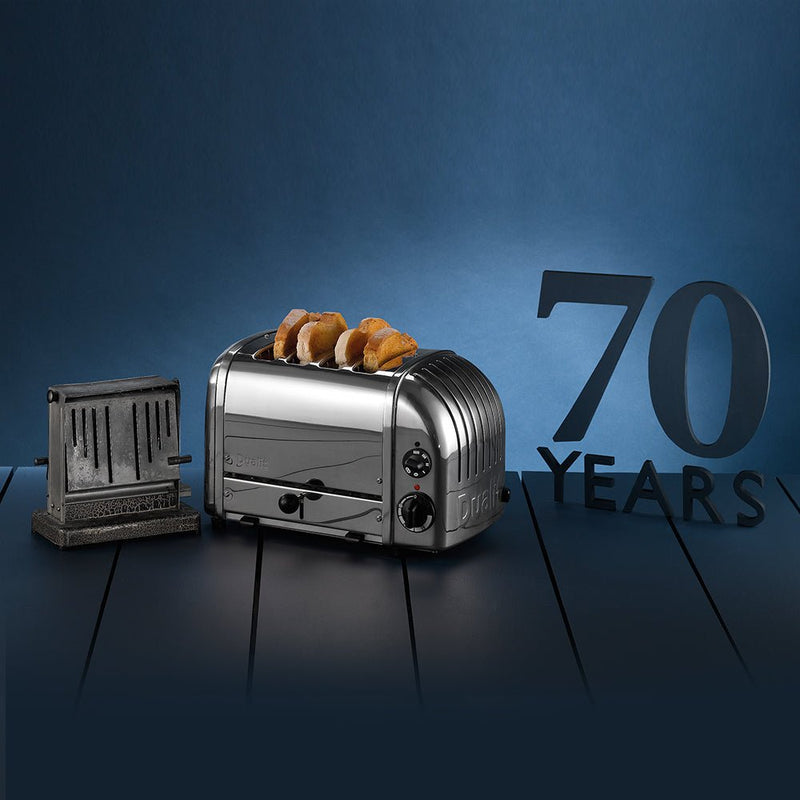 Dualit - 4 Slot Metallic Silver Toaster Home & Kitchen