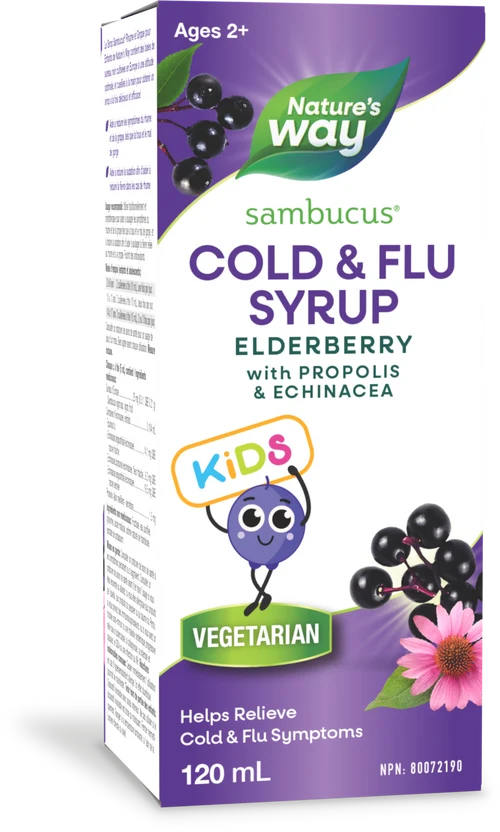 Nature's Way - Sambucus Elderberry Kids Cold & Flu Syrup
