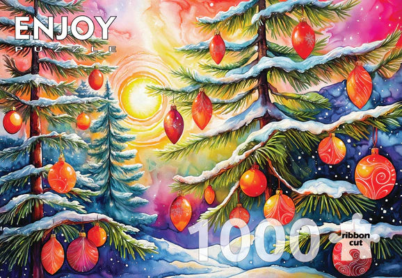 PROFITEZ - Puzzle de 1000 pièces - Lever de soleil de Noël