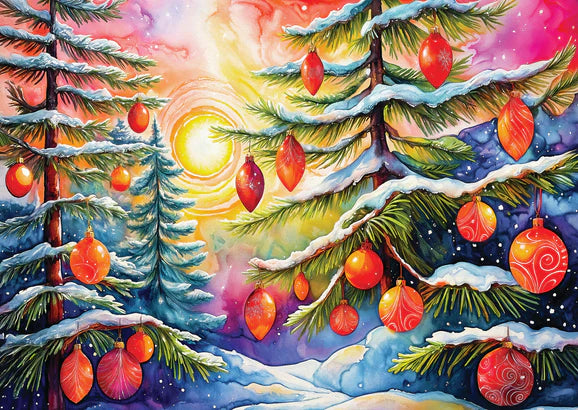 PROFITEZ - Puzzle de 1000 pièces - Lever de soleil de Noël