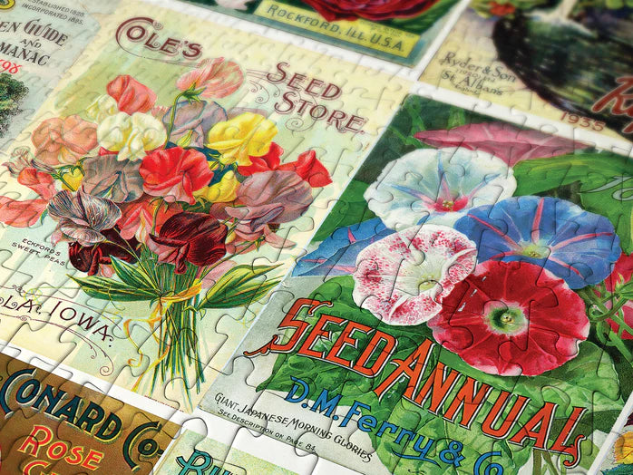 ENJOY - 1000 Piece Puzzle - Vintage Flower Seed Packets