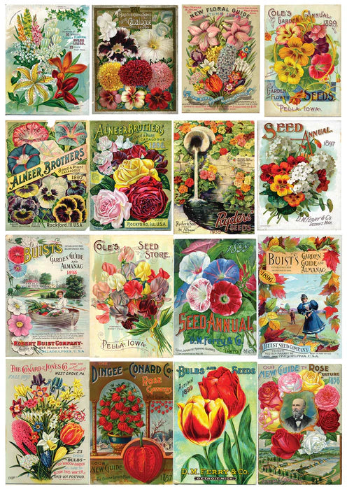ENJOY - 1000 Piece Puzzle - Vintage Flower Seed Packets