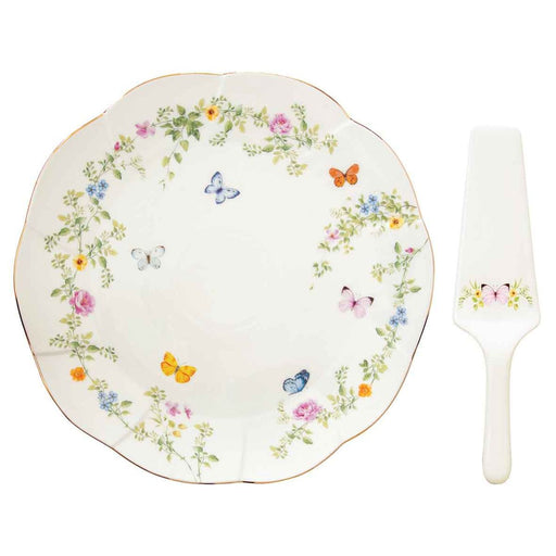 Easy Life - DANCING BUTTERFLIES - Cake Plate with Server | 32 cm / 12.5 in Home & Kitchen