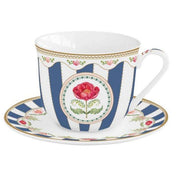 Easy Life - FLOWERY - Cup & Saucer | 370 ml / 12.5 oz Home & Kitchen