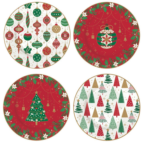 Easy Life - JINGLE BELLS - Dessert Plate - Set of 4 | 19 cm / 7.5 in Home & Kitchen