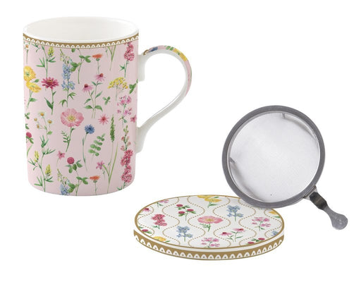 Easy Life - MEADOW FLOWERS - Infuser Mug | 350 ml / 12 oz Home & Kitchen