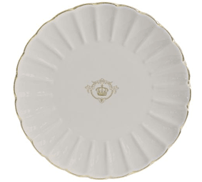 Easy Life - ROYALE - Dessert Plate - with Golden Rim | 19 cm Home & Kitchen Grey