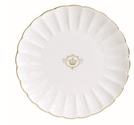 Easy Life - ROYALE - Dessert Plate - with Golden Rim | 19 cm Home & Kitchen White