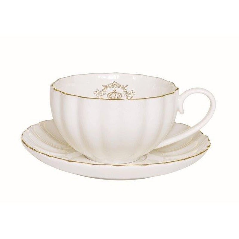 Easy Life - ROYALE - Tea White Cup & Saucer Home & Kitchen