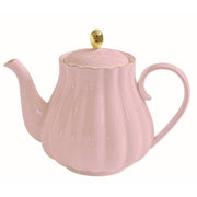 Easy Life - ROYALE - Teapot - with Golden Accent Home & Kitchen Pink