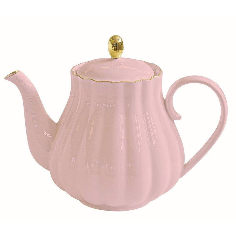 Easy Life - ROYALE - Teapot - with Golden Accent Home & Kitchen Pink