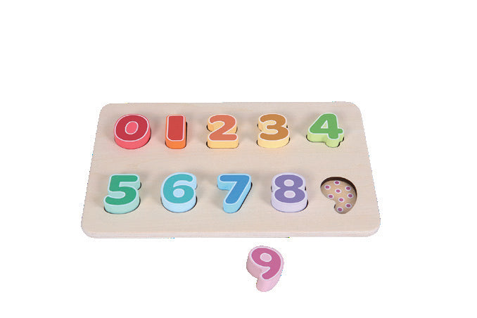 EDUcare wooden number puzzle with numerals zero to nine