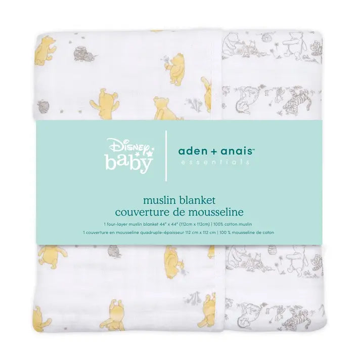 aden + anais - Muslin Blanket | Winnie + Friends - Neutral
