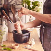 Emile Henry - Mortar & Pestle, 15x15.8x9.6cm, 0.9L Capacity Home & Kitchen Argile