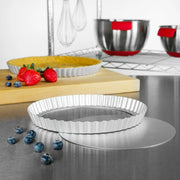 FAT DADDIOS - Fluted Tart Pan Remove Bttm 27.9x27.9x2.5 cm / 11x11x1" Home & Kitchen