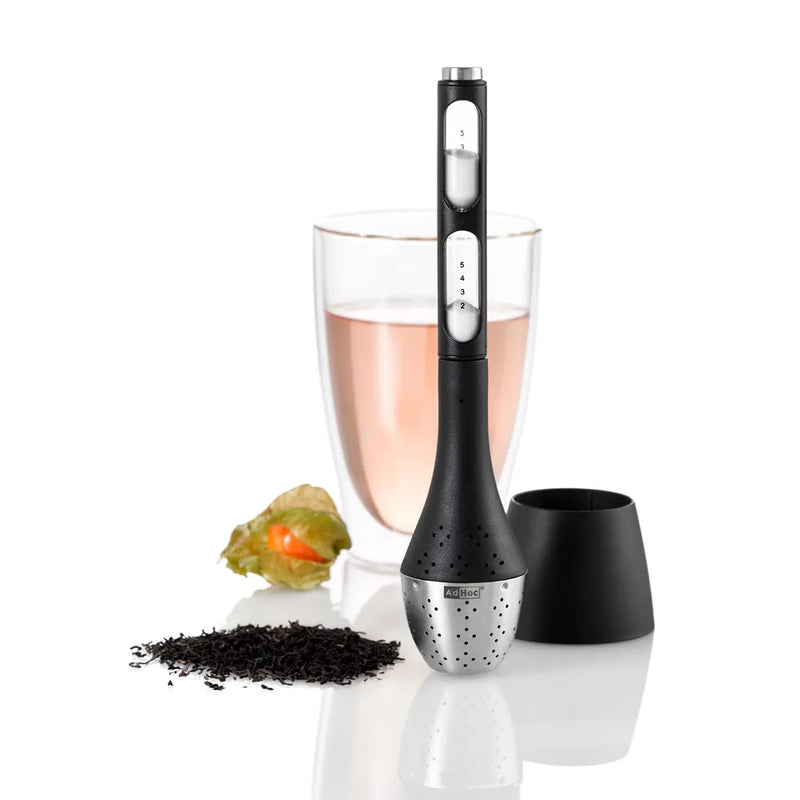Browne - ADHOC SANTEA Boule à thé avec sablier, 1,6 × 8,5 po / 4 × 21,5 cm Noir