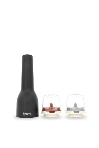 Finamill - Grinder with 2 Pods (ProPlus & Peppercorn), Rechargeable Home & Kitchen Midnight Black