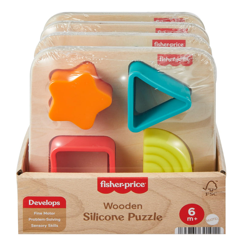 Fisher - Price - Wood - Wooden Silicone Puzzle Toys & Games