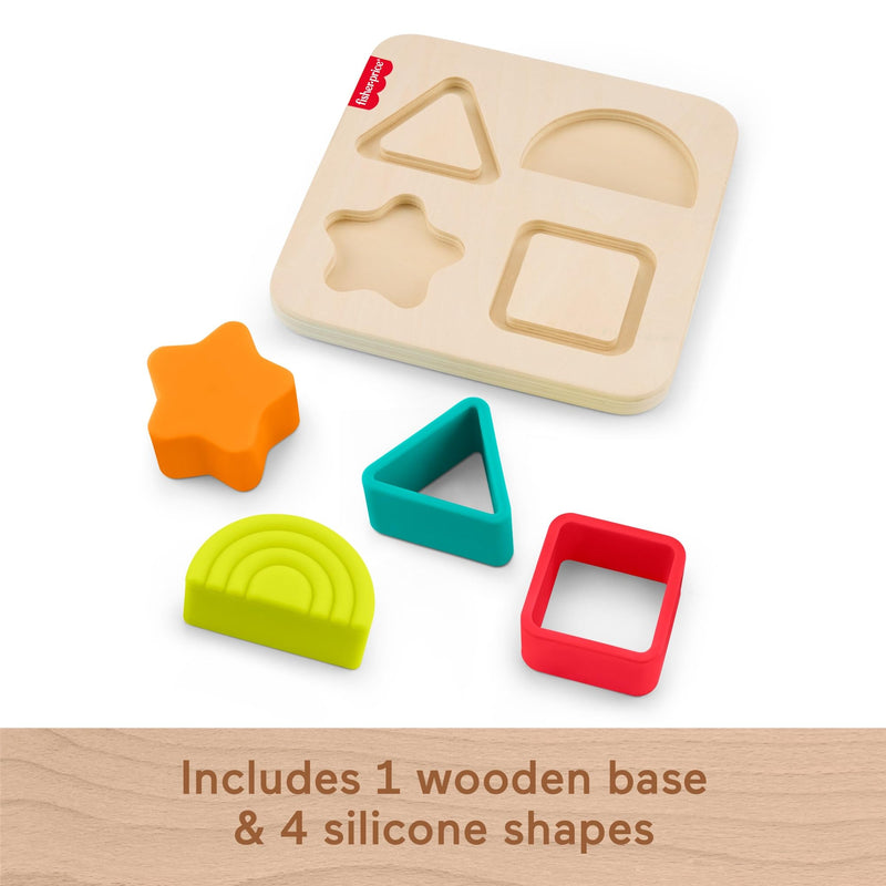 Fisher - Price - Wood - Wooden Silicone Puzzle Toys & Games