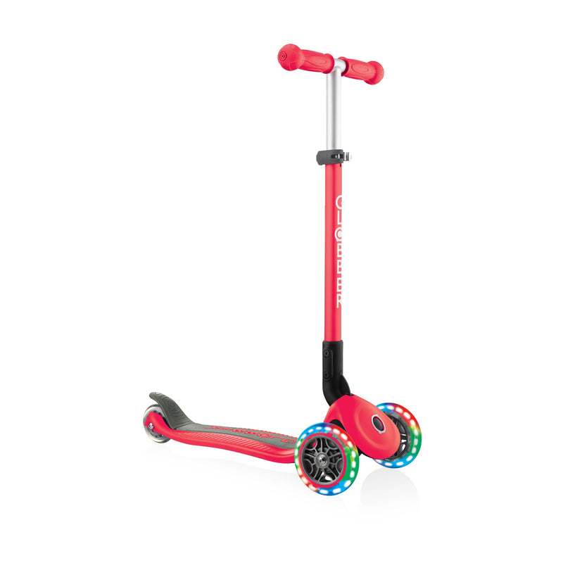 Globber - Primo Foldable with Lights - Red Sporting Goods