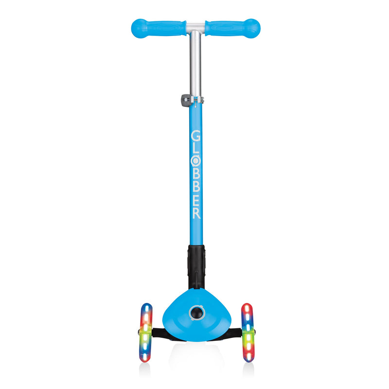 Globber - Primo Foldable with Lights - Sky Blue Sporting Goods