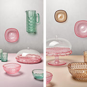Guzzini - VANITY - Small Cake Stand With Dome - Flamingo Pink Home & Kitchen