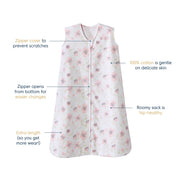 HALO - 100% Cotton Sleepsack Wearable Blanket Mother & Baby Blush Wildflower L