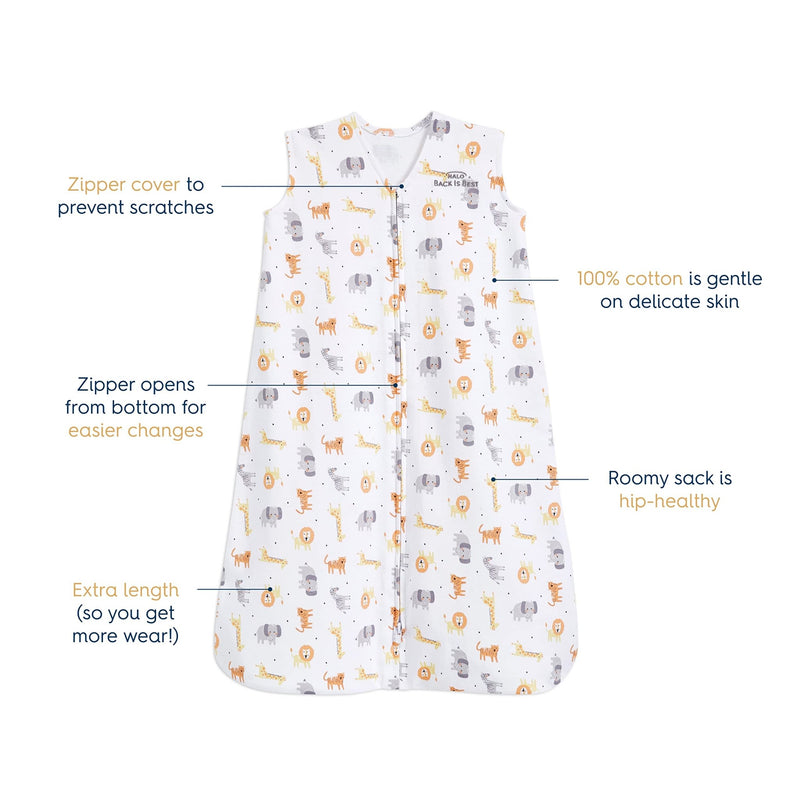 HALO - 100% Cotton Sleepsack Wearable Blanket Mother & Baby Jungle S