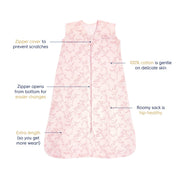 HALO - 100% Cotton Sleepsack Wearable Blanket Mother & Baby Pink Toile S