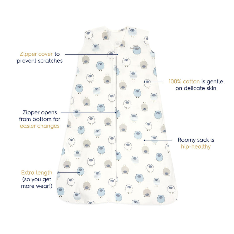 HALO - 100% Cotton Sleepsack Wearable Blanket Mother & Baby Sleepy Sheep S