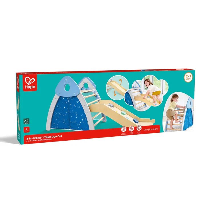 Hape - 4 - IN - 1 CLIMB ''N'' SLIDE GYM SET Games & Toys