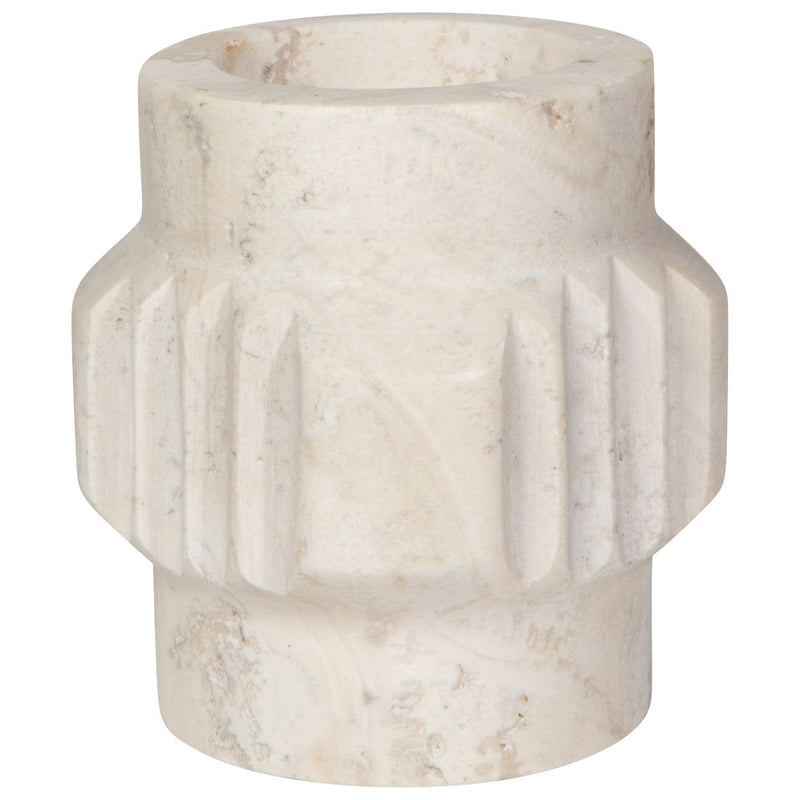 Heirloom - Altis Travertine Candle Holder Short Home & Kitchen