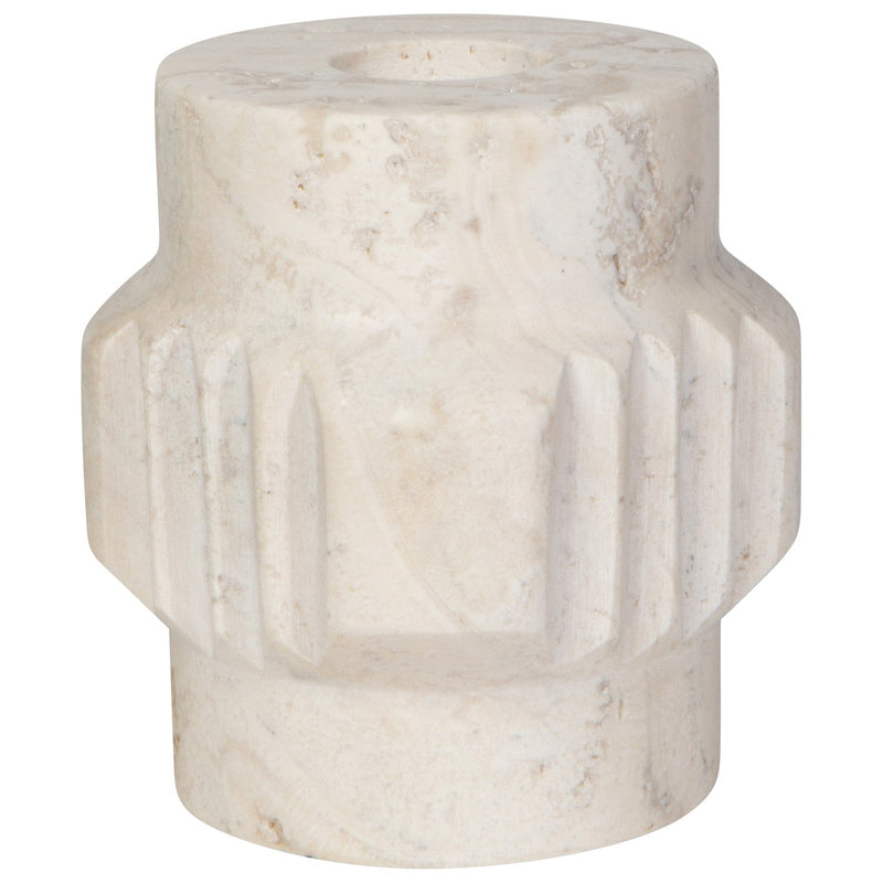 Heirloom - Altis Travertine Candle Holder Short Home & Kitchen