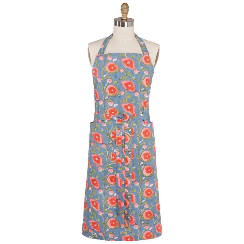 Heirloom - Apron Block Print Poppy Home & Kitchen