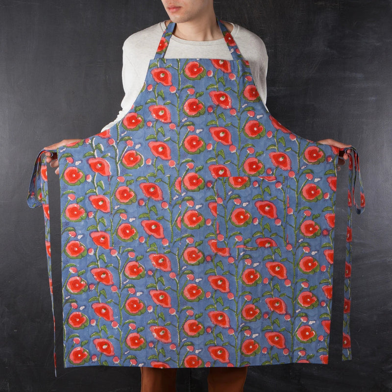 Heirloom - Apron Block Print Poppy Home & Kitchen
