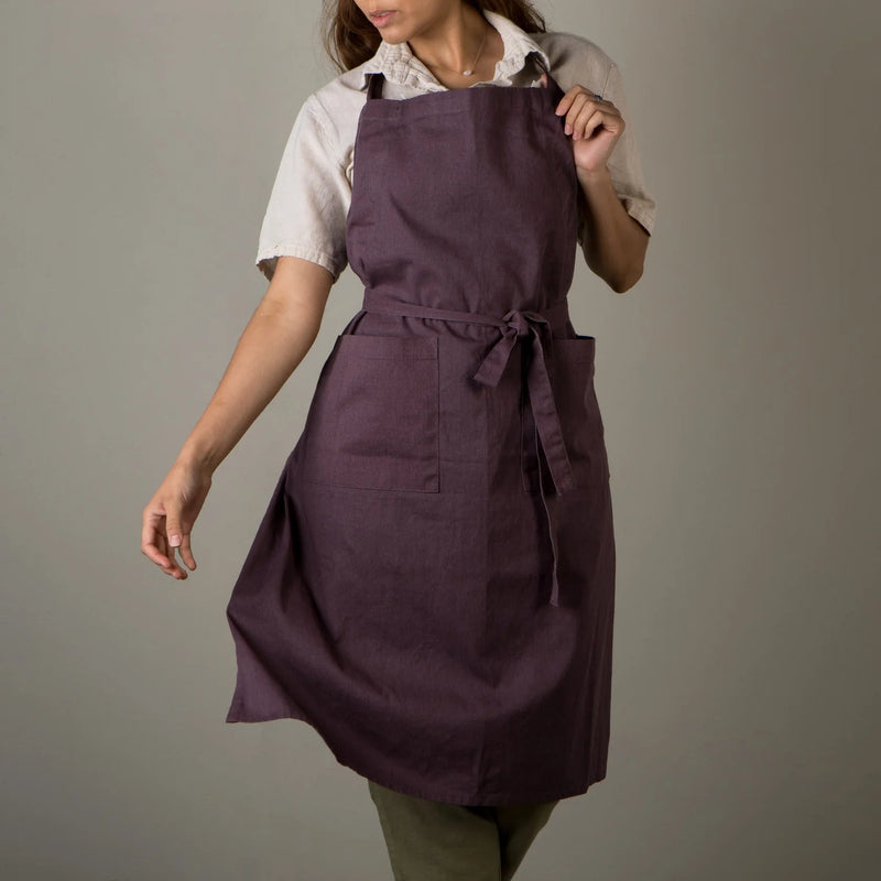 Heirloom - Ash Plum Stonewash Apron Home & Kitchen