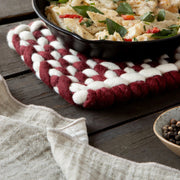 Heirloom - Braid Felt Wool Trivet - Garnet Home & Kitchen