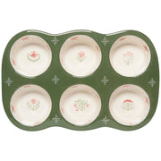 Heirloom - Camellia Stoneware Muffin Pan Home & Kitchen