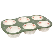 Heirloom - Camellia Stoneware Muffin Pan Home & Kitchen