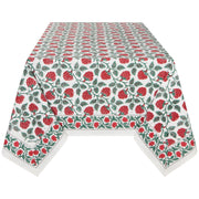 Heirloom - Carnation Block Print Tablecloth 60 x 90 inch Home & Kitchen