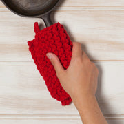 Heirloom - Chili Red Knit Potholder Home & Kitchen