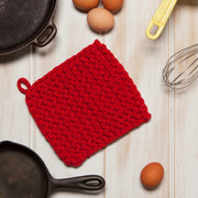 Heirloom - Chili Red Knit Potholder Home & Kitchen