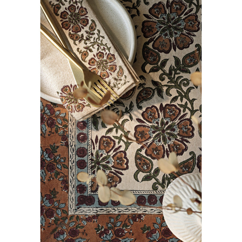 Heirloom - Elysian Block Print Napkins Set of 4 Home & Kitchen