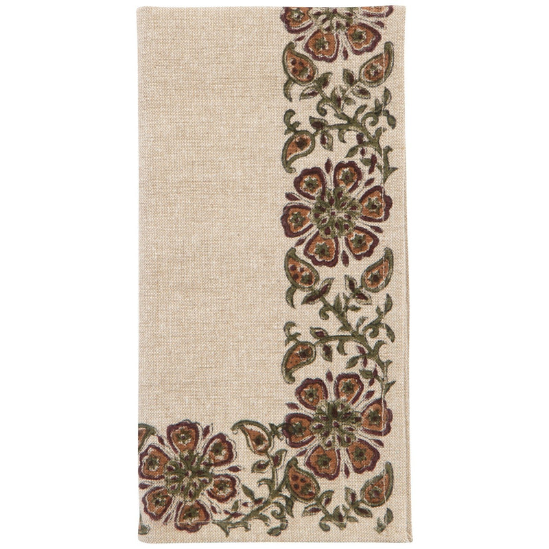 Heirloom - Elysian Block Print Napkins Set of 4 Home & Kitchen