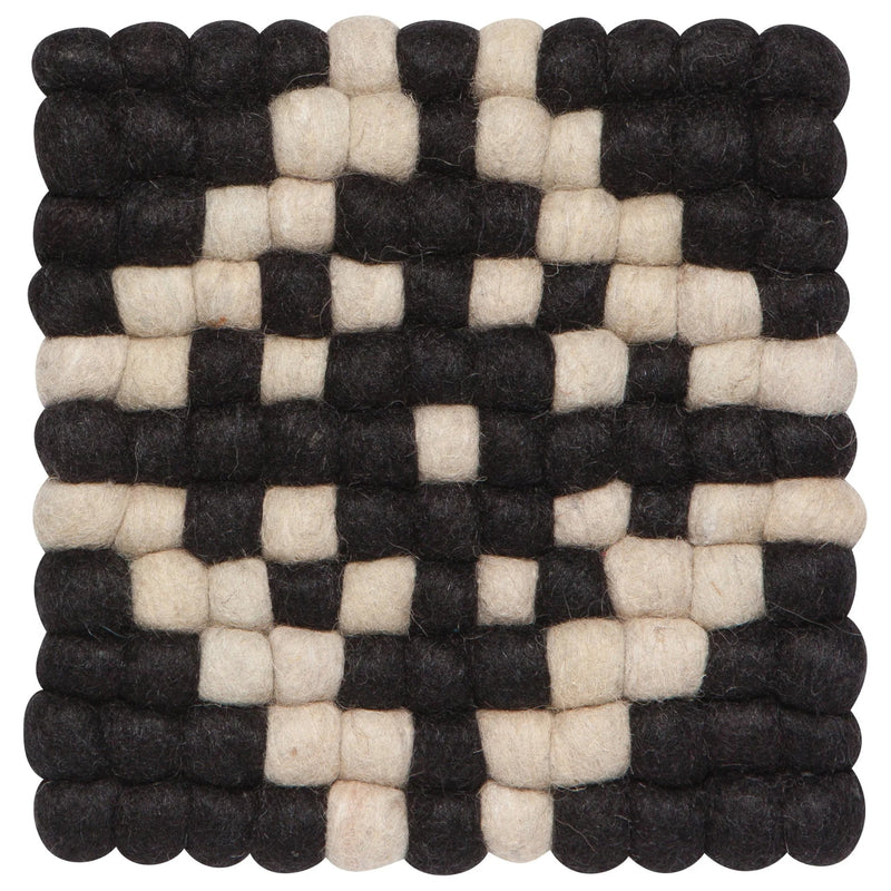 Heirloom - Ember Wool Felt Ball Trivet Home & Kitchen