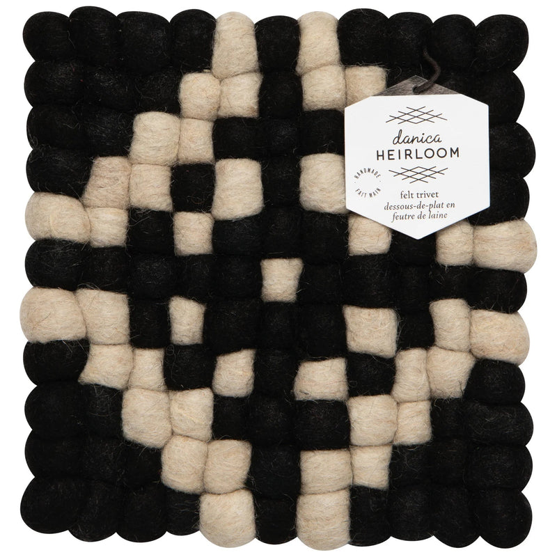 Heirloom - Ember Wool Felt Ball Trivet Home & Kitchen